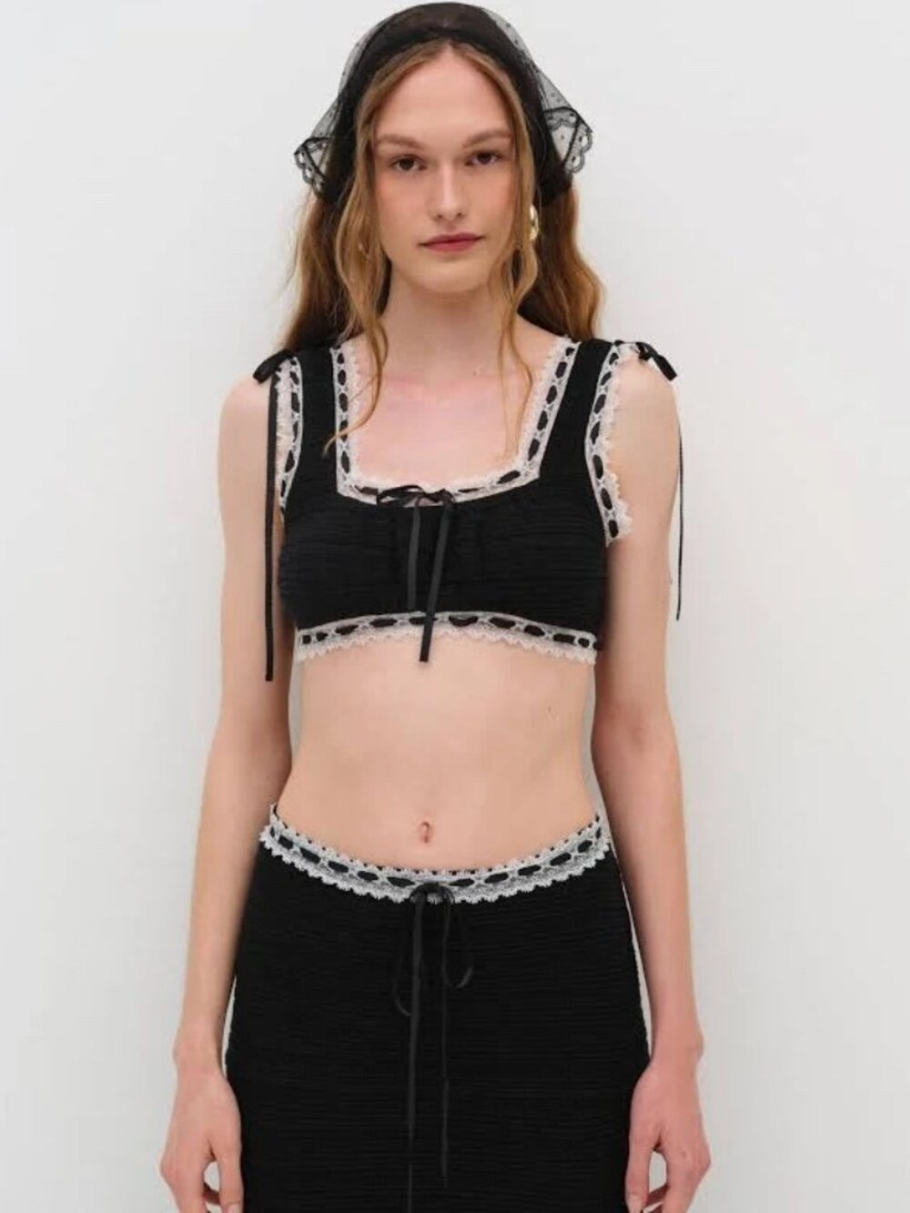 For Love and Lemons Mayfair Crochet Crop Top